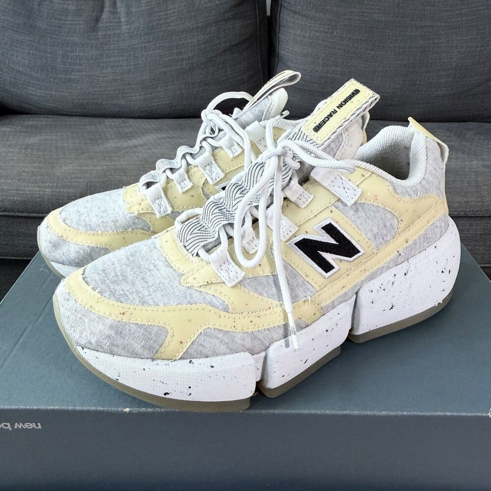 New Balance Vision Racer x Jaden Smith White Gray Mid Top Sneakers Mens Size 8.5